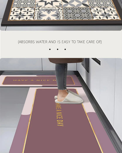 American Retro Diatomite Kitchen Runner (1 or 2-Pack) - Oil Proof & Washable