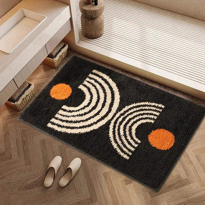 Modern Absorbent Bath Mat - Non-Slip & Quick-Dry Rug for Bathroom & Entrance