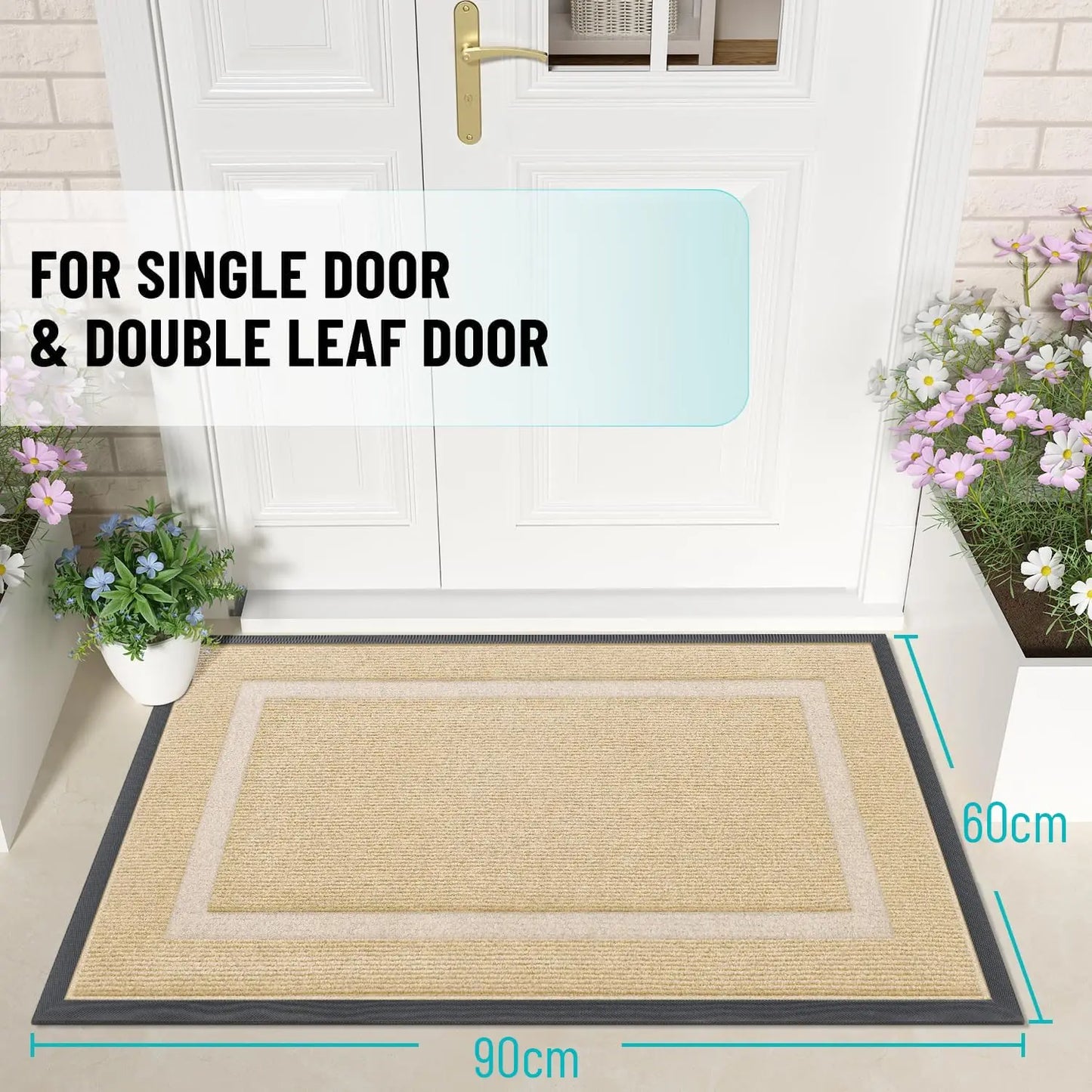 Low-Profile Doormat - High Quality Non-Slip Indoor/Outdoor Welcome Mat