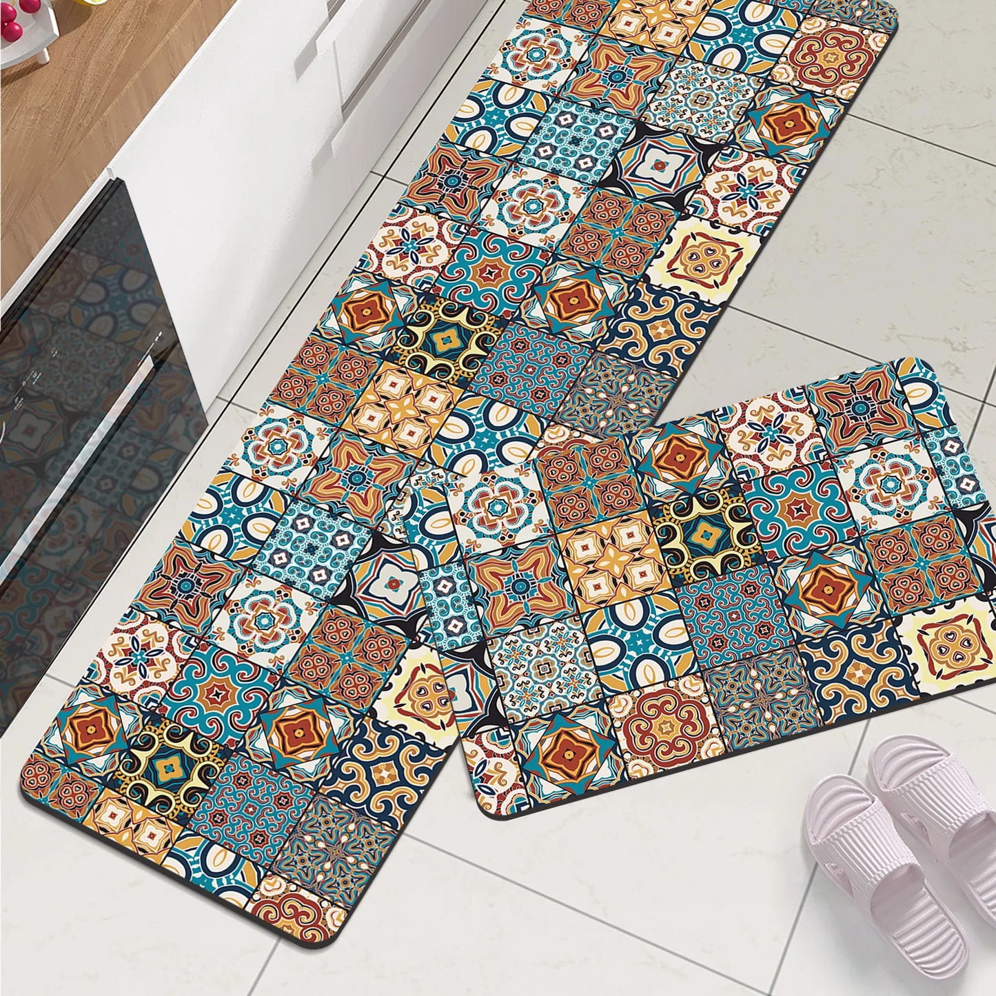 Super Absorbent Kitchen Runner - Waterproof & Washable Long Floor Mat