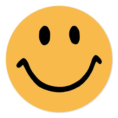 Smiling Face Round Rug - Soft & Comfortable Floor Mat for Living Room and Study