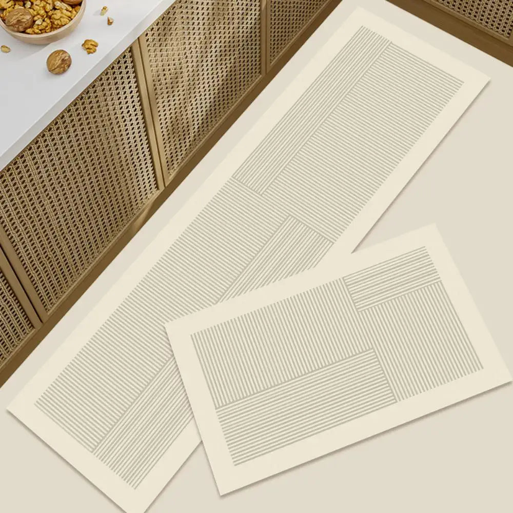 Diatomite Kitchen Mat 2-Piece Set - Oil & Water Absorbent, Non-Slip