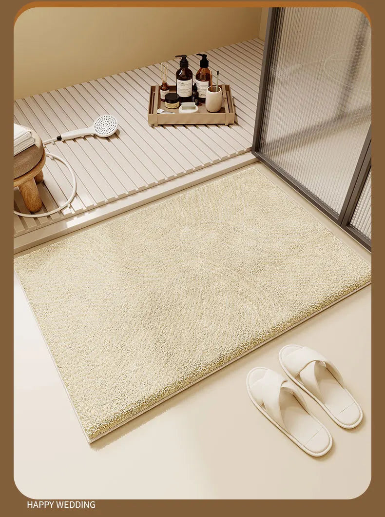 Faux Cashmere Bath Mat - Ultra Soft & Absorbent Bathroom Rug for Toilet and Shower