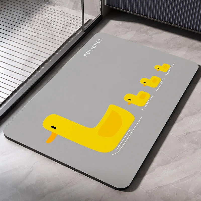 Diatomaceous Earth Bath Mat - Super Absorbent & Quick-Dry Non-Slip Bathroom Floor Mat