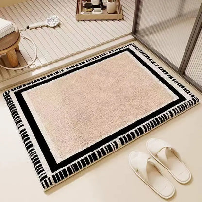 Faux Cashmere Bath Mat - Ultra Soft & Absorbent Bathroom Rug for Toilet and Shower