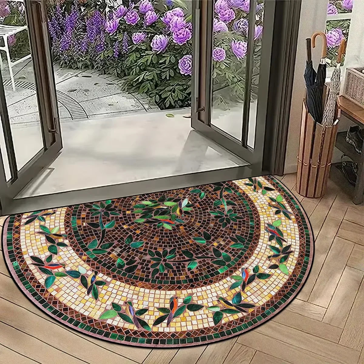 American Retro Doormat - Summer Themed, Anti-Slip & Durable Entrance Carpet