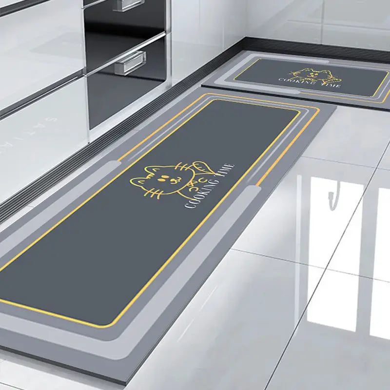 Summer Cartoon Kitchen Mat - Bright & Absorbent Non-Slip Floor Pad