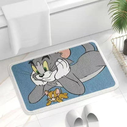Plush Absorbent Mat - Non-Slip Faux Cashmere Rug for Bathroom & Bedroom Door