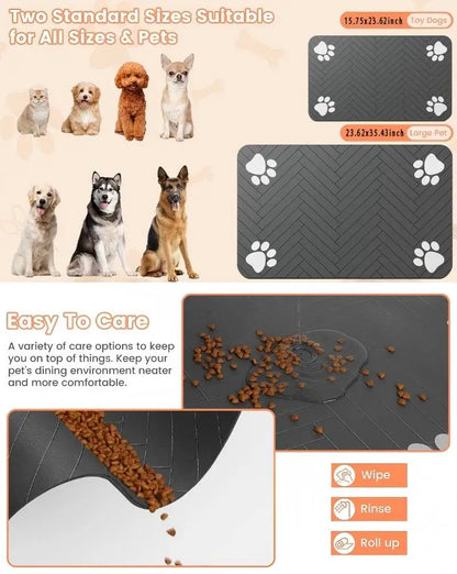 Waterproof Diatomite Pet Mat - Modern Minimalist, Quick-Dry & Easy Clean
