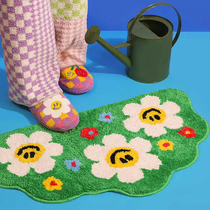Spring Moss Plush Rug - Soft Faux Cashmere, Dirt Resistant & Easy Care