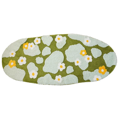 Spring Moss Plush Rug - Soft Faux Cashmere, Dirt Resistant & Easy Care
