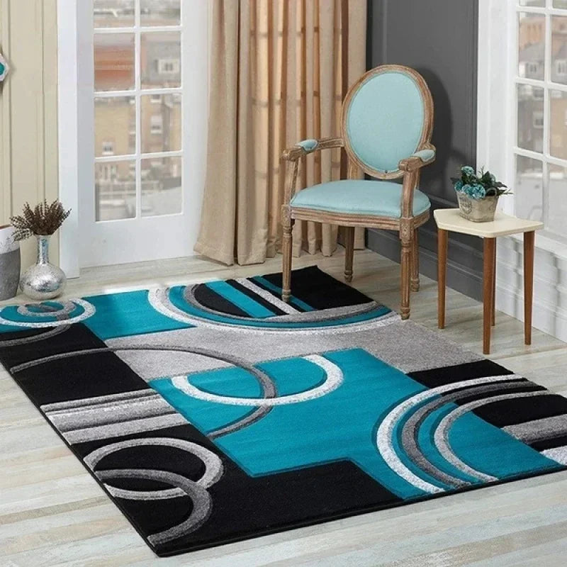 Nordic Geometric Area Rug - Modern Large Carpet for Living Room, Luxury Sofa Decor