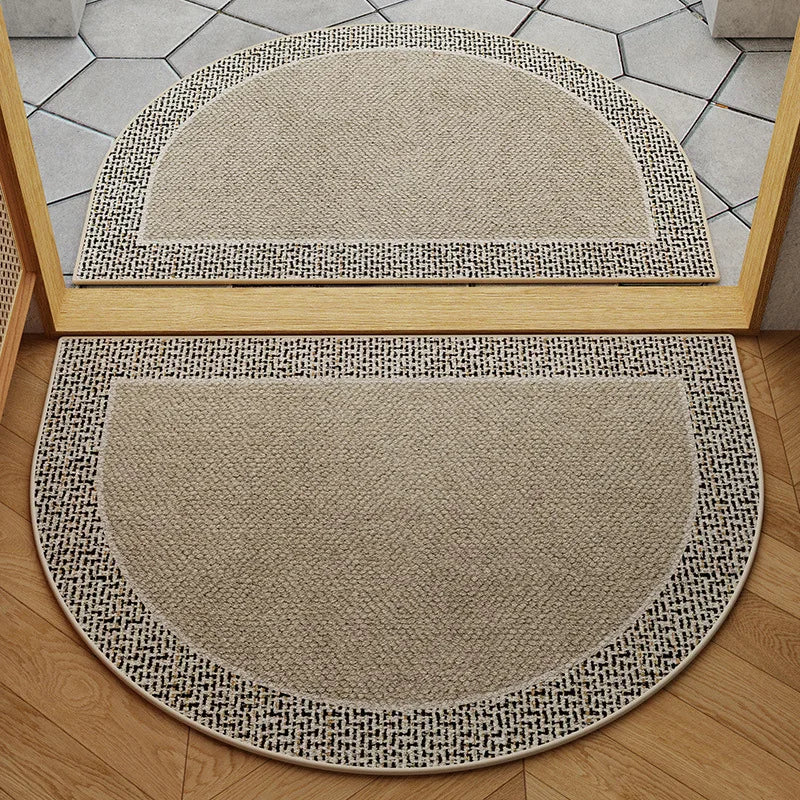 Luxury Half-Moon Velvet Doormat - Waterproof & Non-Slip for Entrance