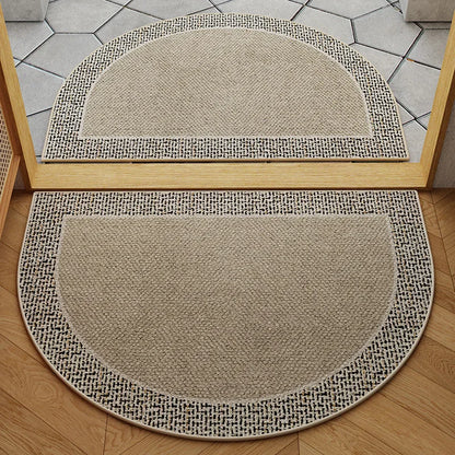 Luxury Half-Moon Velvet Doormat - Waterproof & Non-Slip for Entrance