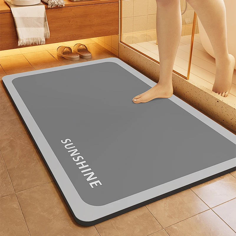 Thickened Diatomite Bath Mat - Super Absorbent, Quick-Dry & Non-Slip