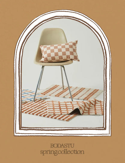 Korean Brick Pattern Rug - Aesthetic Bedside & Nursery Floor Mat for Bedroom