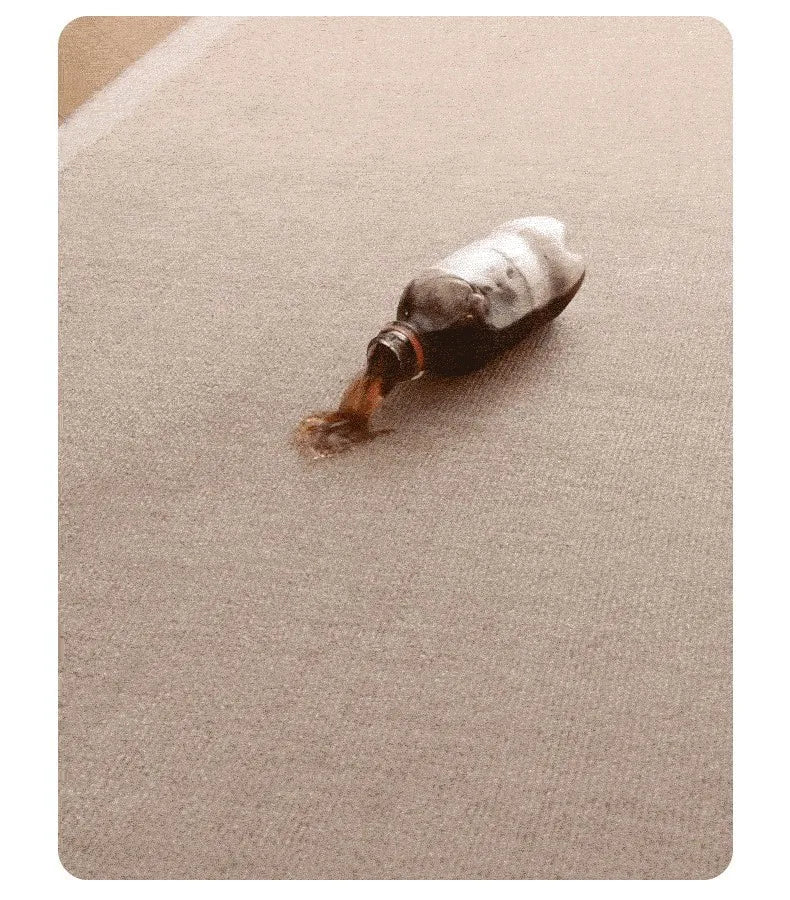 Modern Round Faux Wool Rug - Non-Slip & Washable Area Carpet for Living Room