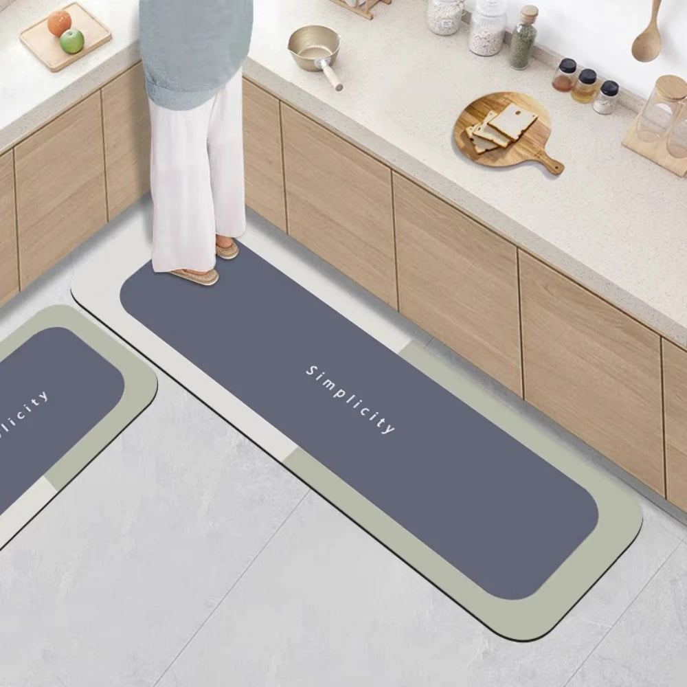 Diatomite Kitchen & Bath Mat - Waterproof, Non-Slip & Anti-Foul Floor Pad