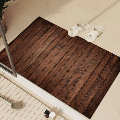 Country Wood Grain Doormat - Quick-Dry & Non-Slip for Bathroom & Entrance