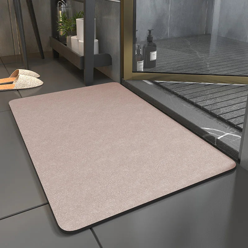 Diatomaceous Earth Bath Mat - Super Absorbent Quick-Dry & Non-Slip Bathroom Rug
