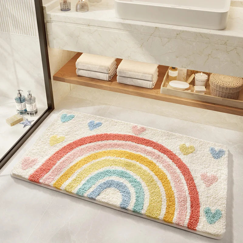 Minimalist Long Bath Mat - Super Absorbent, Non-Slip & Stain-Resistant Rug