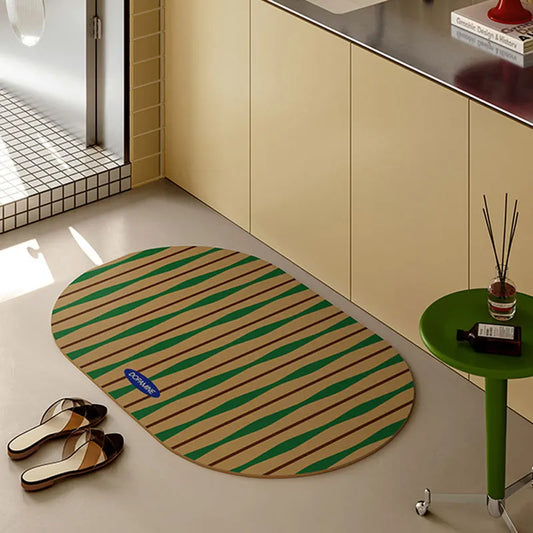 Simple Diatomite Bath Mat - Super Absorbent & Non-Slip Toilet Foot Rug