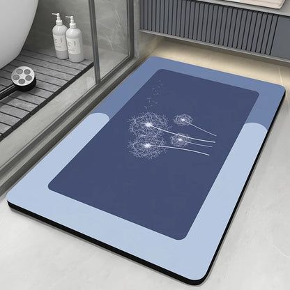 Diatomite Bath Mat - Quick Dry, Absorbent & Non-Slip Stone Foot Mat for Bathroom