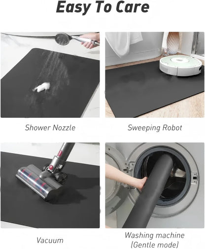 Korean Style Diatomite Bath Mat - Simple Pure Color, Quick-Dry & Non-Slip