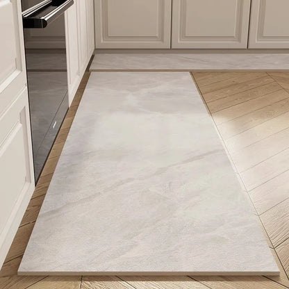 Marble Diatomite Mat 2-Piece Set - Light Luxury, Absorbent & Non-Slip