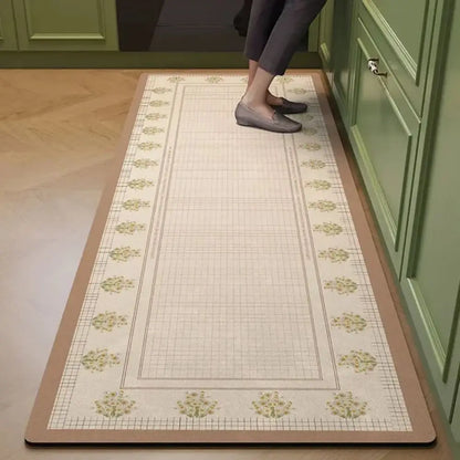 Machine Washable Diatomite Kitchen Mat - Quick-Dry, Absorbent & Non-Slip