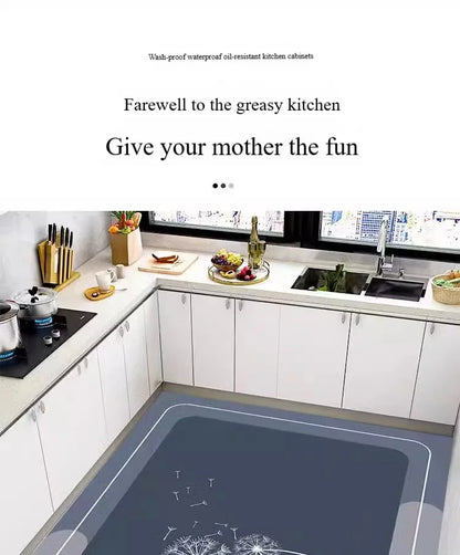Diatomite Kitchen Mat - Non-Slip, Absorbent & Easy Wipe Clean Floor Pad