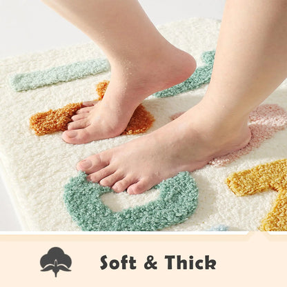 "Take It Off" Funny Bath Mat - Green Cute & Machine Washable Shower Rug