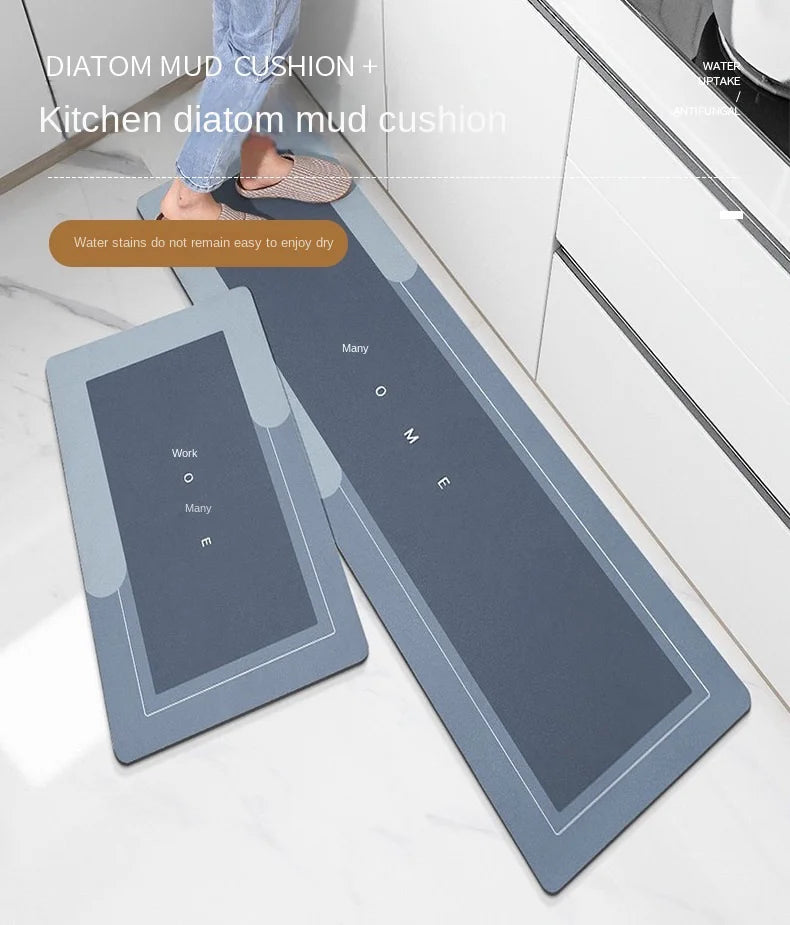 Modern Diatomite Kitchen Mat - Oil Resistant, Non-Slip & Easy to Clean