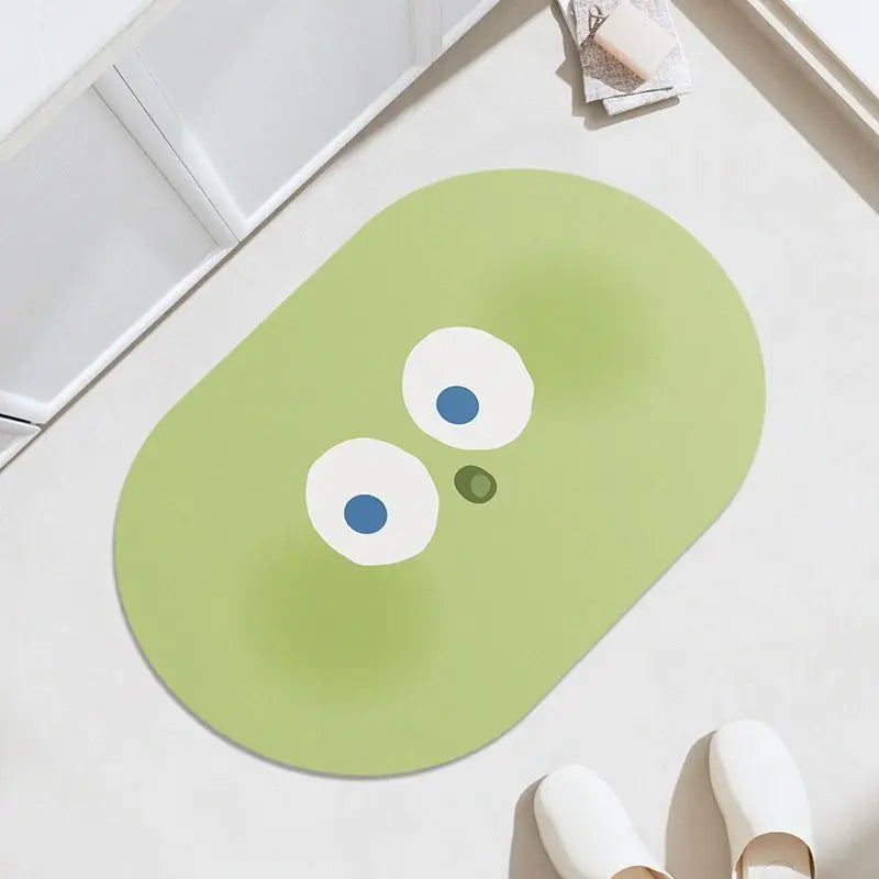 Emoji Bath Mat - Cute Non-Slip & Absorbent Bathroom Rug for Toilet and Shower