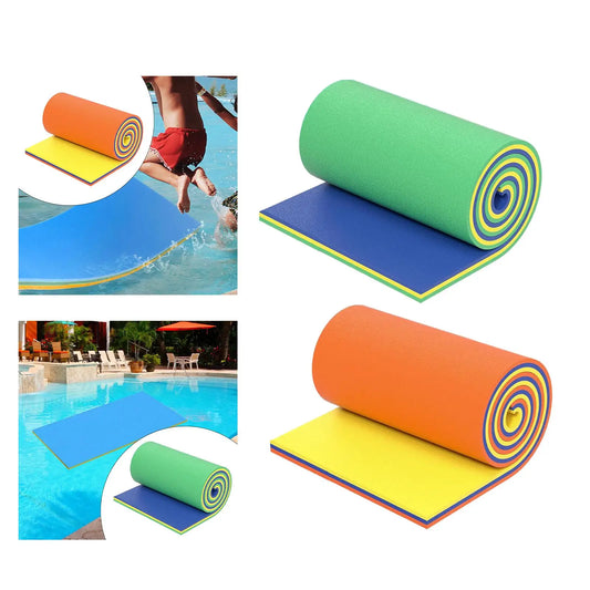 3-Layer Floating Water Mat - Large Pool Lounge Raft for Lake, Beach, & Parties
