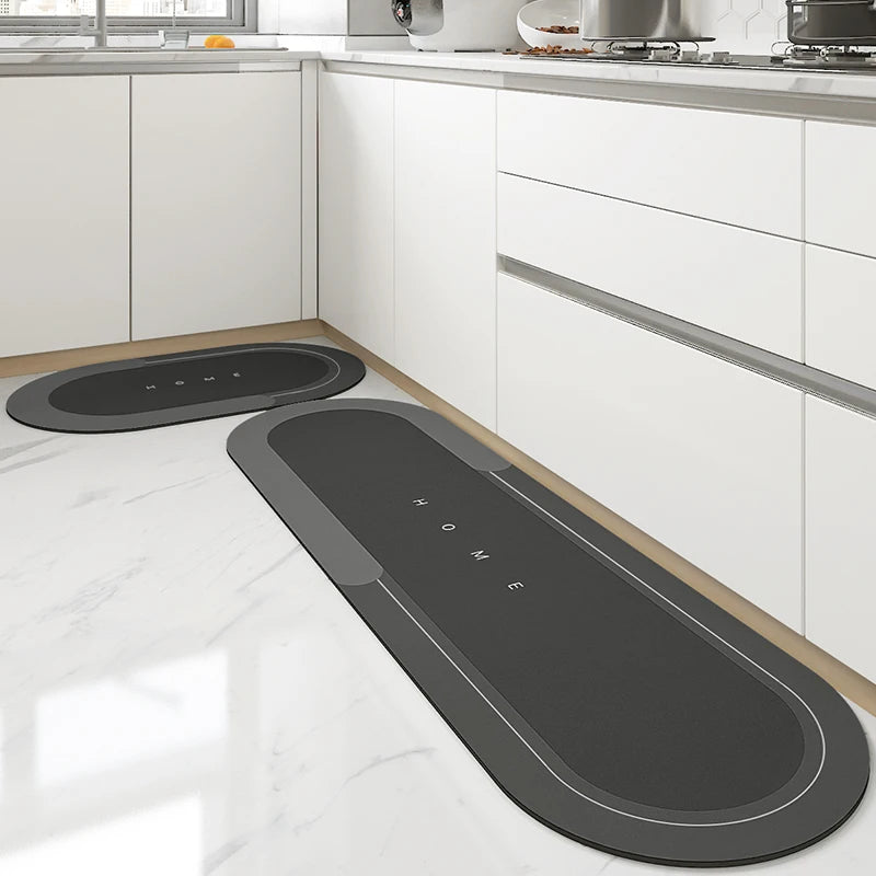 Diatomite Mat 2-Piece Set - Non-Slip & Absorbent for Kitchen Sink & Bathroom