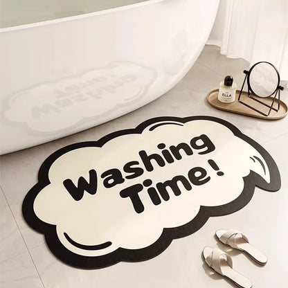 Wave Pattern Anti-Slip Mat - Durable & Absorbent for Bathroom Shower and Kitchen