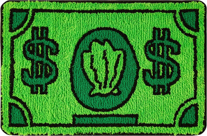 Personalized Dollar Bill Rug - Soft, Non-Slip & Washable Novelty Carpet