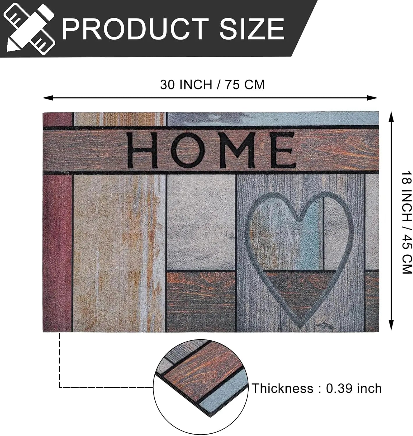 Heavy-Duty PVC Scraper Mat - Anti-Slip Dirt Trapper for Entrance & Mudroom