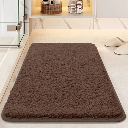 Super Absorbent Bath Mat - Long Hair Friendly Non-Slip Bathroom Rug & Carpet