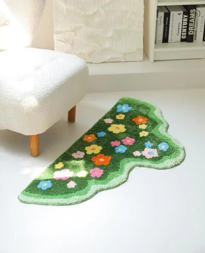Spring Moss Plush Rug - Soft Faux Cashmere, Dirt Resistant & Easy Care