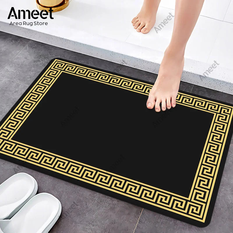 Luxury Absorbent Bath Mat - Non-Slip Kitchen & Bathroom Rug, Machine Washable