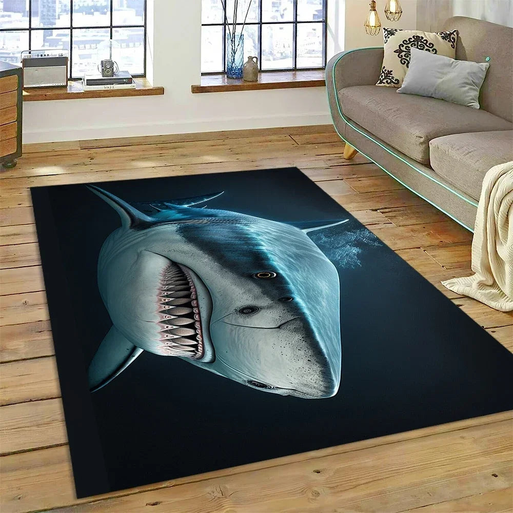 3D Dolphin Area Rug for Kids Room | Underwater World Theme | Non-Slip Playmat