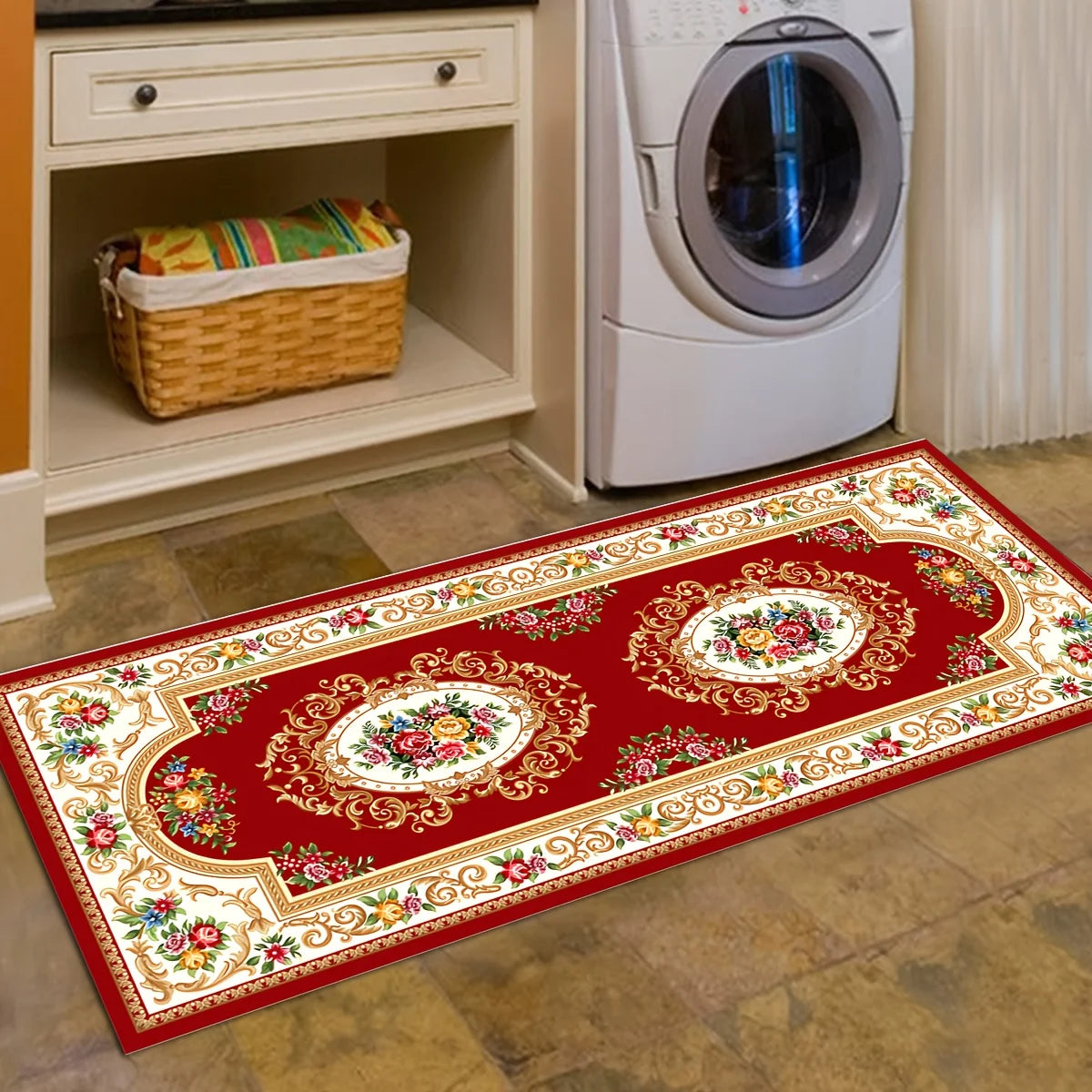 Loop Pile Runner Rug - Durable Long Carpet for Hallway, Stairs & Laundry Room