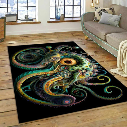3D Dolphin Area Rug for Kids Room | Underwater World Theme | Non-Slip Playmat