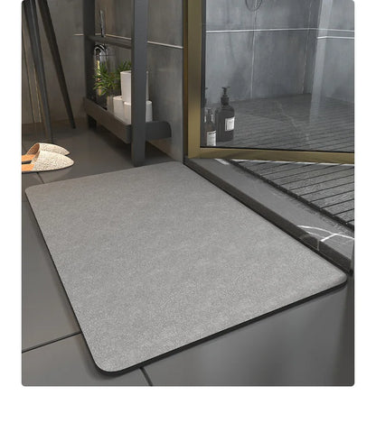 Diatomaceous Earth Bath Mat - Super Absorbent Quick-Dry & Non-Slip Bathroom Rug
