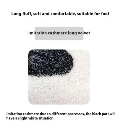 Floral Faux Cashmere Rug - Plush & Soft Carpet for Living Room and Bedroom