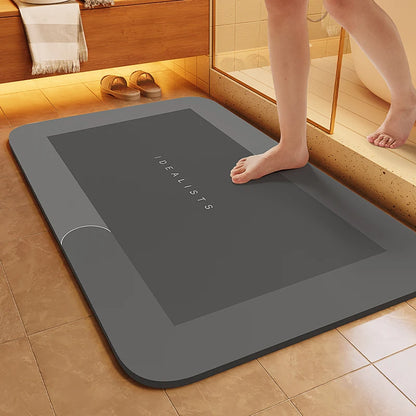 Thickened Diatomite Bath Mat - Super Absorbent, Quick-Dry & Non-Slip