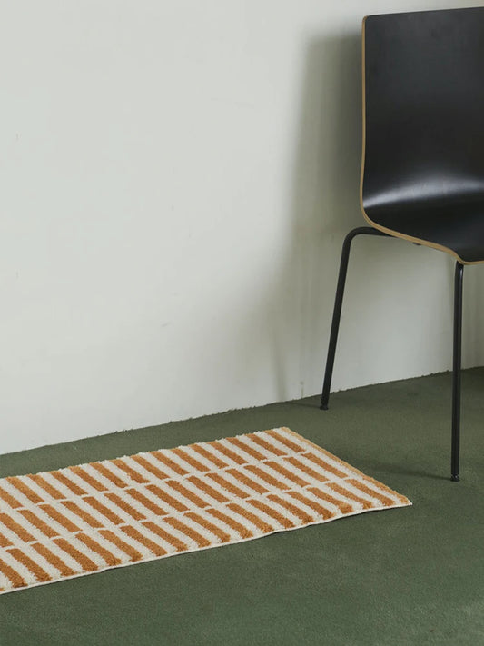 Korean Brick Pattern Rug - Aesthetic Bedside & Nursery Floor Mat for Bedroom
