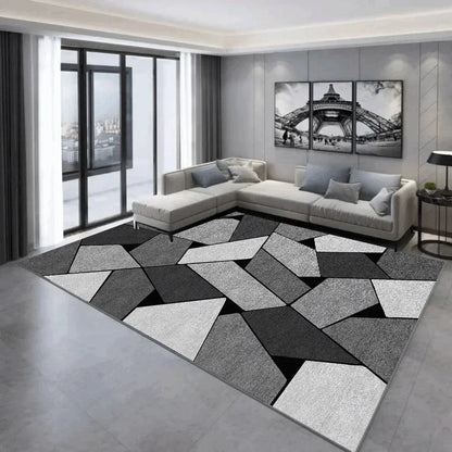 Nordic Geometric Area Rug - Modern Large Carpet for Living Room, Luxury Sofa Decor